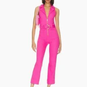 Hot Pink Denim Jumpsuit (NEW) Show Me Your Mumu